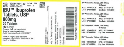 Label (Label Ibuprofen Tabs 800mg Bpi(10544 071 20) Dr Reddys(55111 684 05) Rev3)